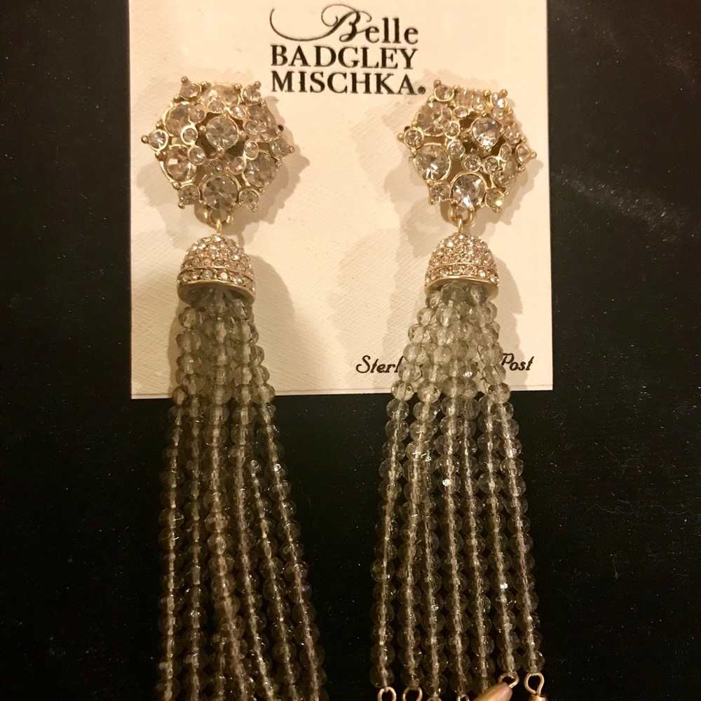 Belle Badgley Mischka Sterling Post earrings